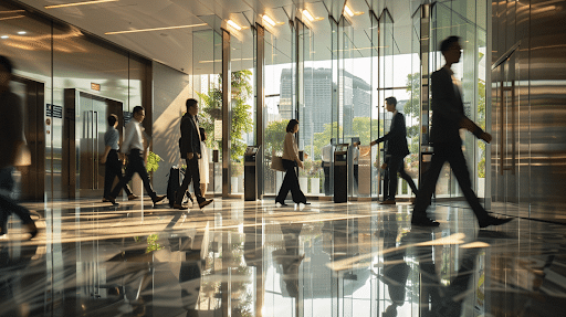 Speed Gate Singapore for Office Lobbies Speed gates have a clear role in modern commercial entrances