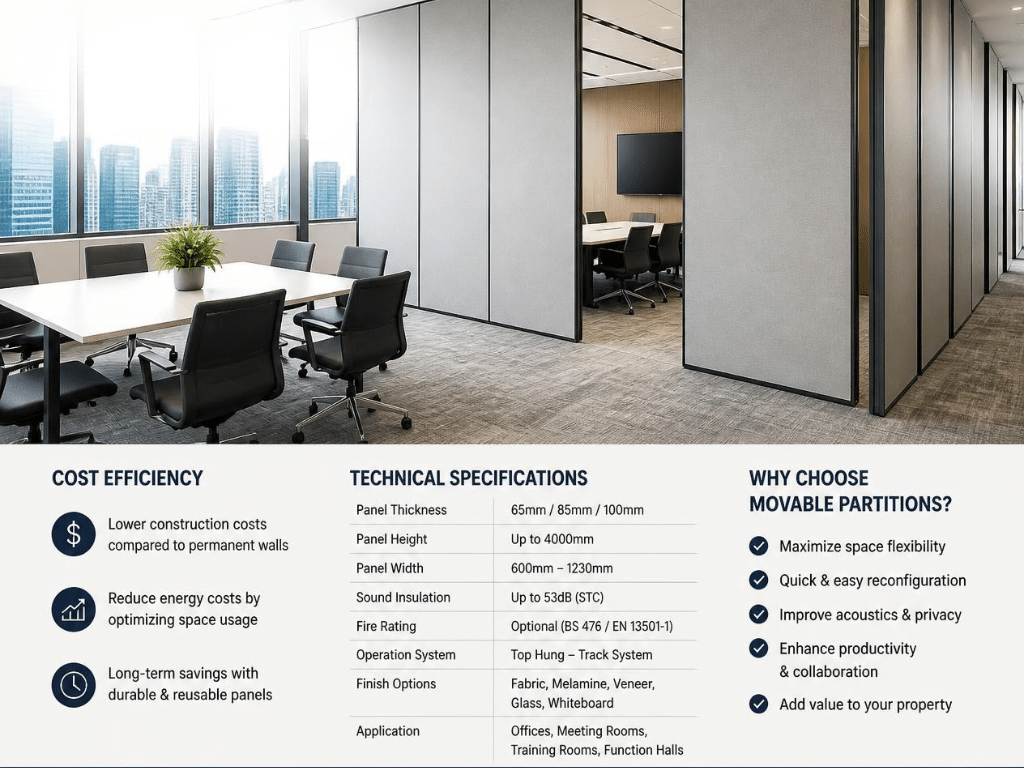 How often should an operable wall be serviced?