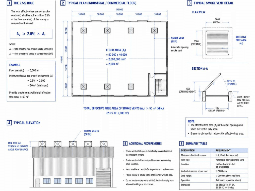 Smoke Vent Requirement Singapore: The 2.5% Rule What is the smoke vent requirement in Singapore?
