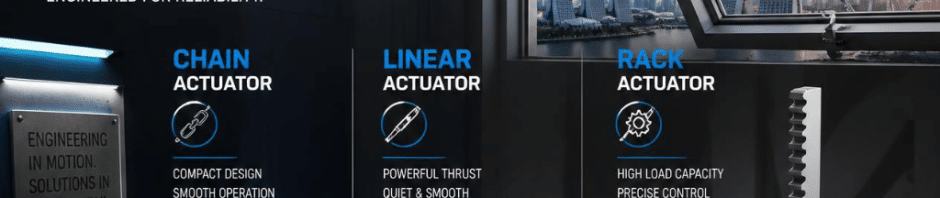 Window Actuator Singapore: Chain, Linear & Rack Types
