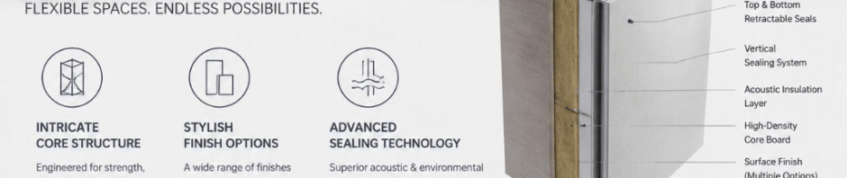 Operable Wall Panels Singapore: Core, Finish & Seals